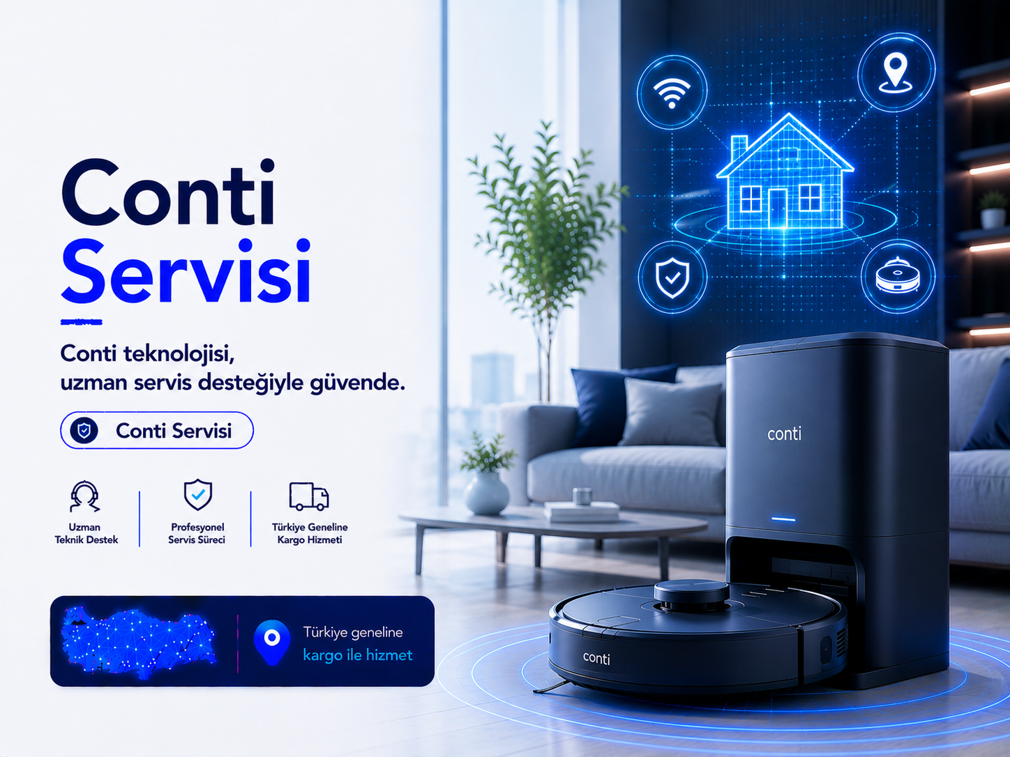 Conti robot süpürge servisi