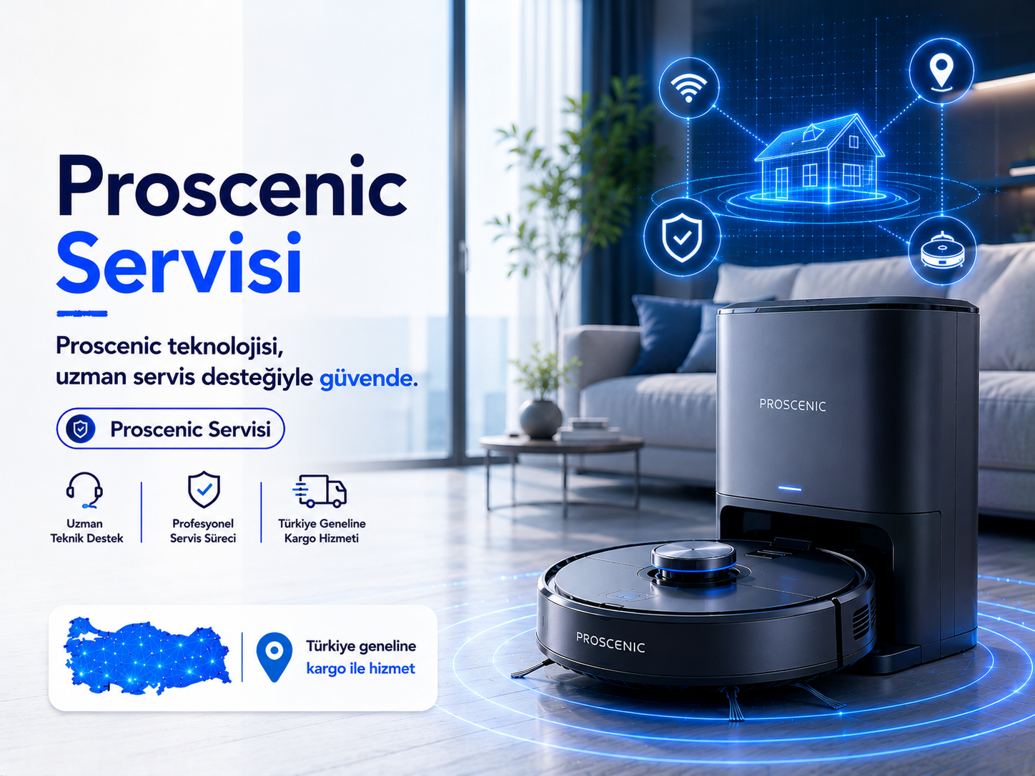 Proscenic robot süpürge servisi