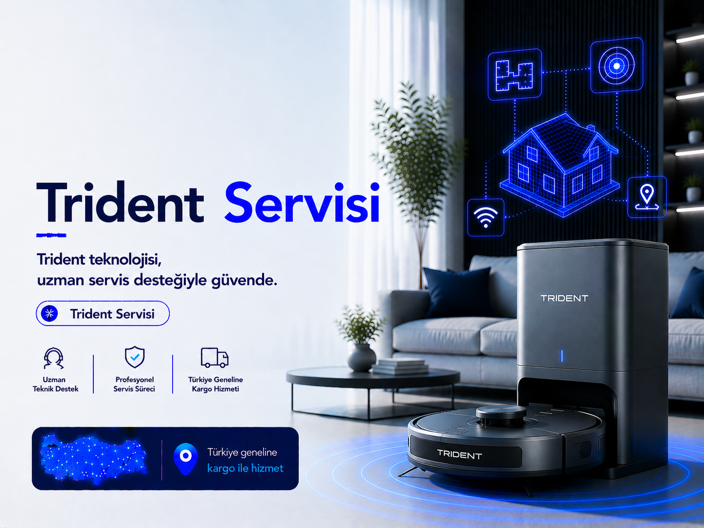 Trident robot süpürge servisi