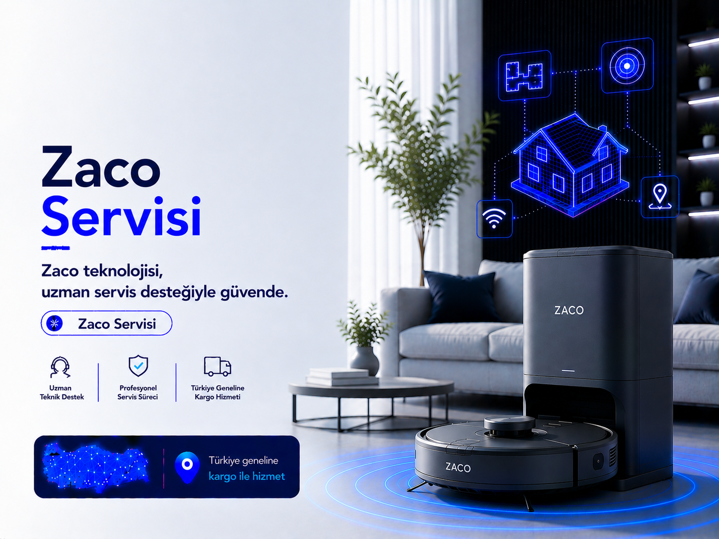 Zaco robot süpürge servisi
