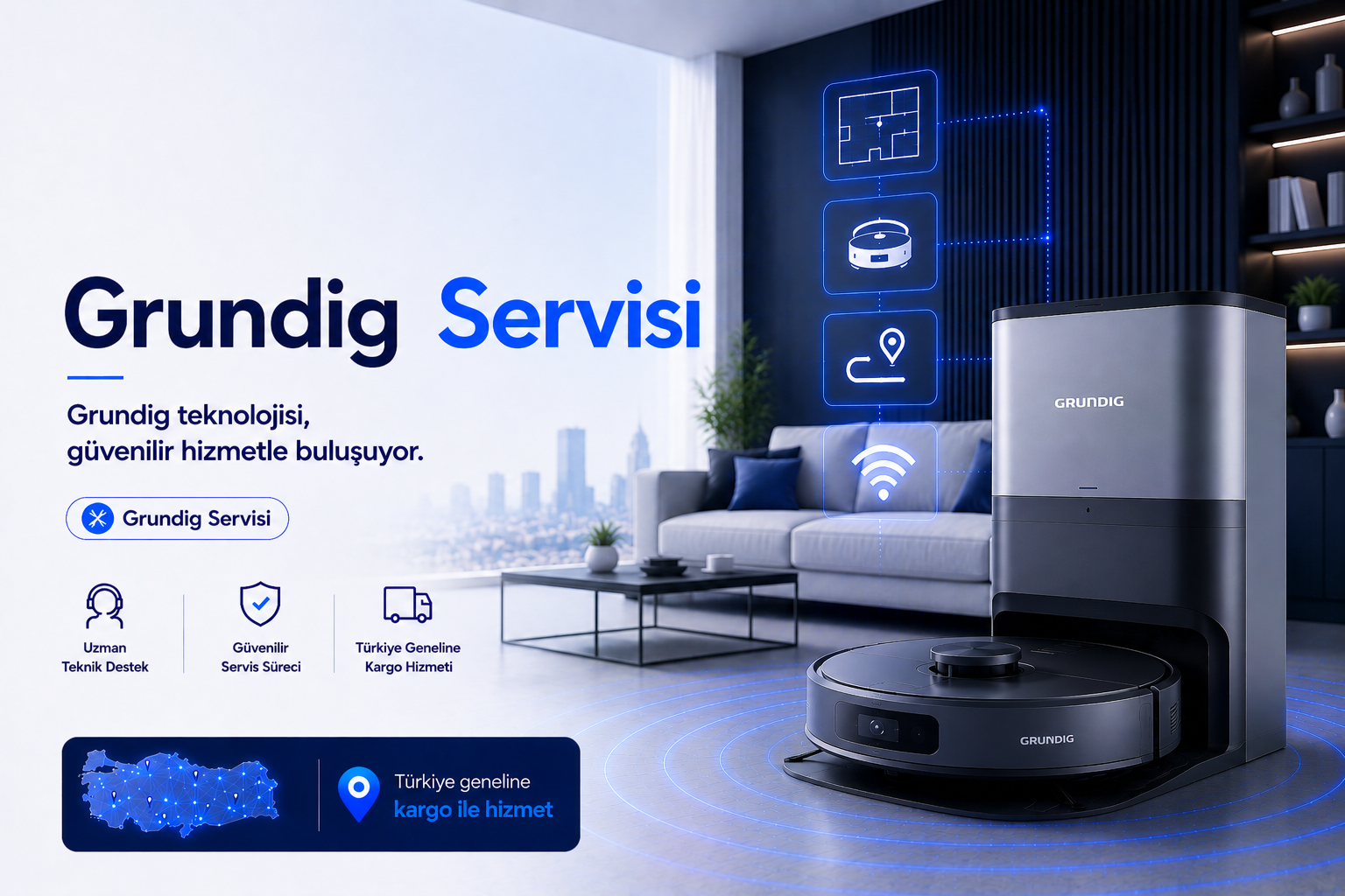 Grundig robot süpürge servisi