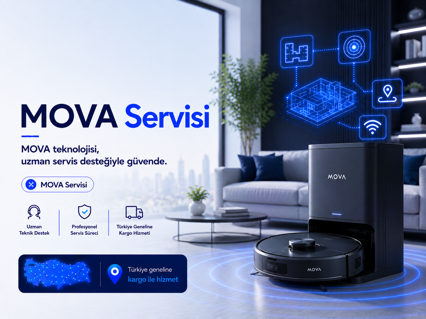 MOVA robot süpürge servisi