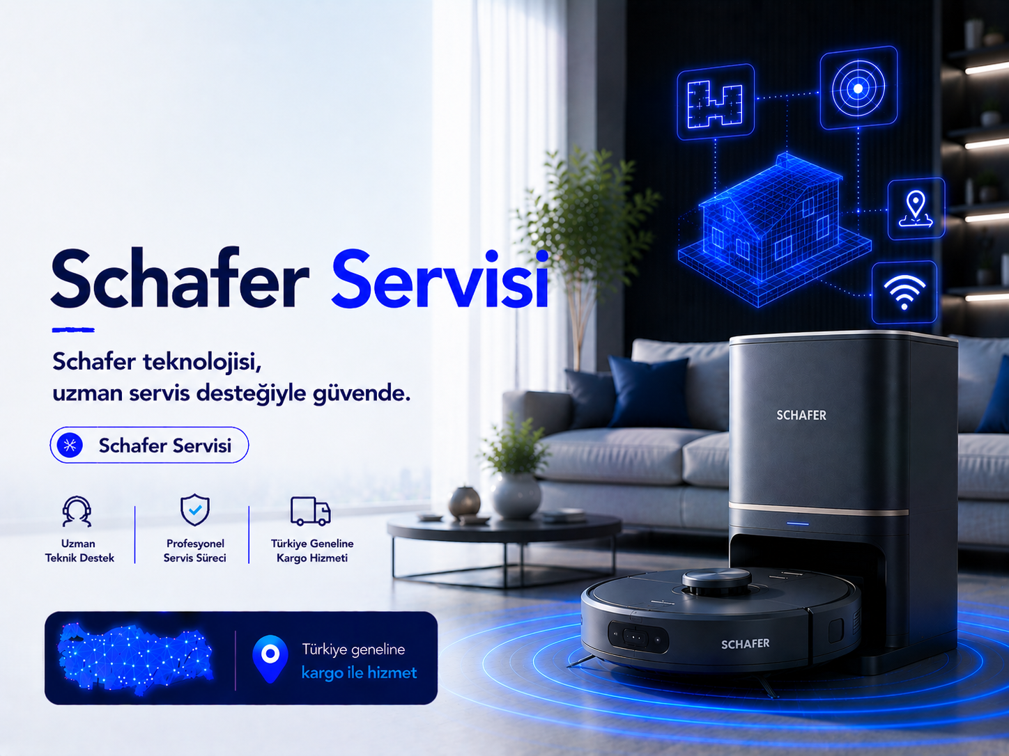 Schafer robot süpürge servisi