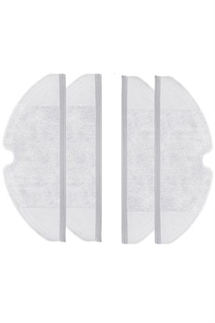 Xiaomi Vacuum Mop 2C (XMSTJQR2C) Robot Süpürge Uyumlu 4'li Mop Bezi- Yedek Parça Seti